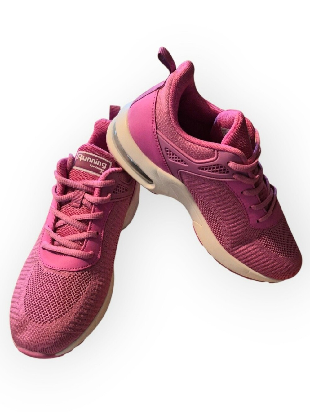 Running Pink Mesh Running Shoe W/ Lace Up Closure